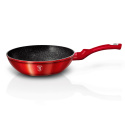 WOK GRANITOWY 28CM BERLINGER HAUS METALLIC LINE BURGUNDY BH-1267-N