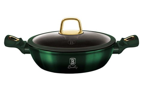 GARNEK GRANITOWY NISKI 3.8L 28CM BERLINGER HAUS METALLIC LINE EMERALD BH-6060