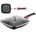 PATELNIA GRILLOWA GRANITOWA 28CM KINGHOFF KH-1511 ODŁ. UCHWYT