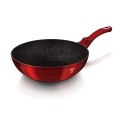 WOK GRANITOWY 30CM BERLINGER HAUS METALLIC LINE BURGUNDY BH-6166