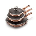 ZESTAW 3 PATELNI GRANITOWYCH 20/24/28CM BERLINGER HAUS METALLIC LINE ROSE GOLD BH-6195