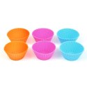 SILIKONOWE FOREMKI DO MUFFINEK ?8cm 6 SZT. TS-399-4 MULTIKOLOR