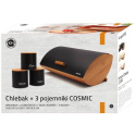 CHLEBAK + 3 POJEMNIKI BAMBUS-STAL KonigHOFFER COSMIC TD-8301 - CZARNY