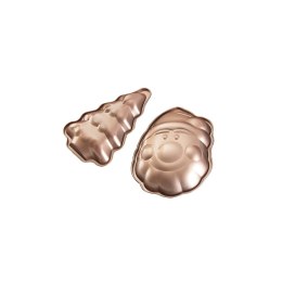 ZESTAW 2 ŚWIĄTECZNYCH FOREMEK DO PIECZENIA CIASTEK BERLINGER HAUS ROSE GOLD BH-6948