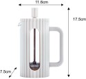 ZAPARZACZ DO HERBATY KAWY SZKLANY FRENCH PRESS 350 ML KREMOWY KLAUSBERG KB-7743