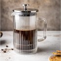 ZAPARZACZ DO KAWY HERBATY SZKLANY 350ML FRENCH PRESS KLAUSBERG KB-7756 SREBRNY