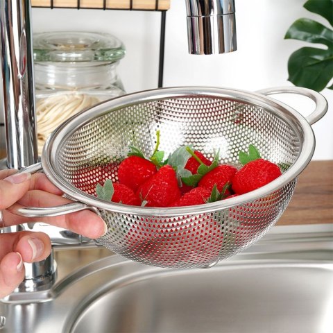 CEDZAK KUCHENNY Z UCHWYTAMI DURSZLAK STALOWY SITKO ANETT 16.5CM ORION 124476