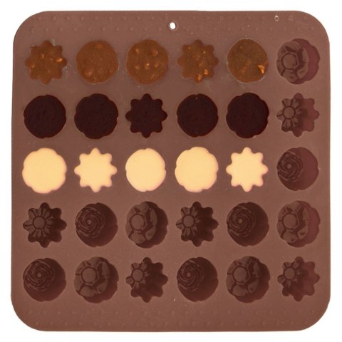 FOREMKA DO PRALIN PRALINEK NA PRALINY PRALINKI FORMA SILIKONOWA BRĄZOWA SILLINIE ORION 151736