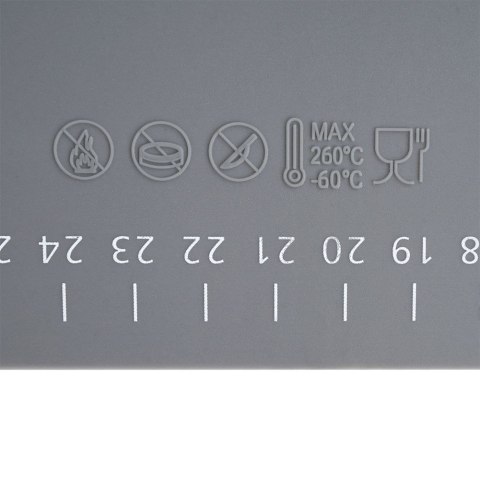 Stolnica do ciasta silikonowa szara mata kuchenna gruba duża 65x45cm XXL VILDE 259001