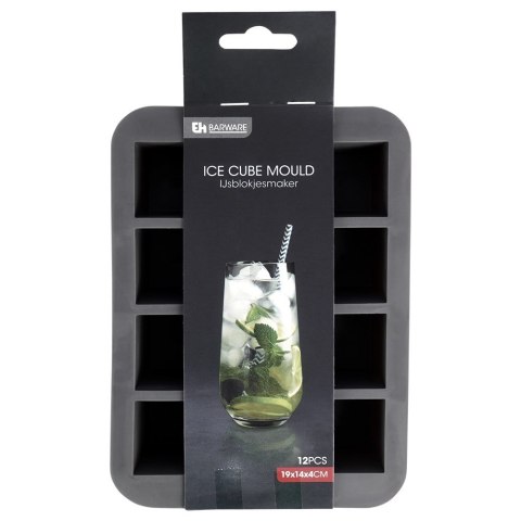 Forma foremka do 12 kostek lodu silikonowa pojemnik na lód duże kostki EXCELLENT HOUSEWARE 259655