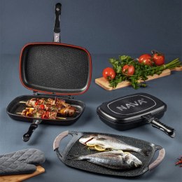 Patelnia grillowa do grillowania granitowa dwustronna GRILL FUNTZIO 36 cm NAVA 10-142-005