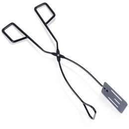 Szczypce grillowe kuchenne do grilla na grill metalowe czarne 41.5cm BBQ 489165